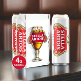 Stella Artois Premium Lager Beer 4 X 568ml Stella Artois